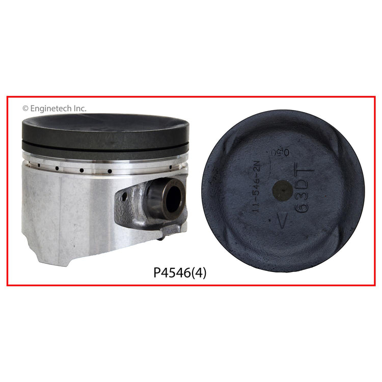 Enginetech P4546(4).50 Engine Piston Set Without Rings for Mitsubishi Eclipse and Plymouth Laser