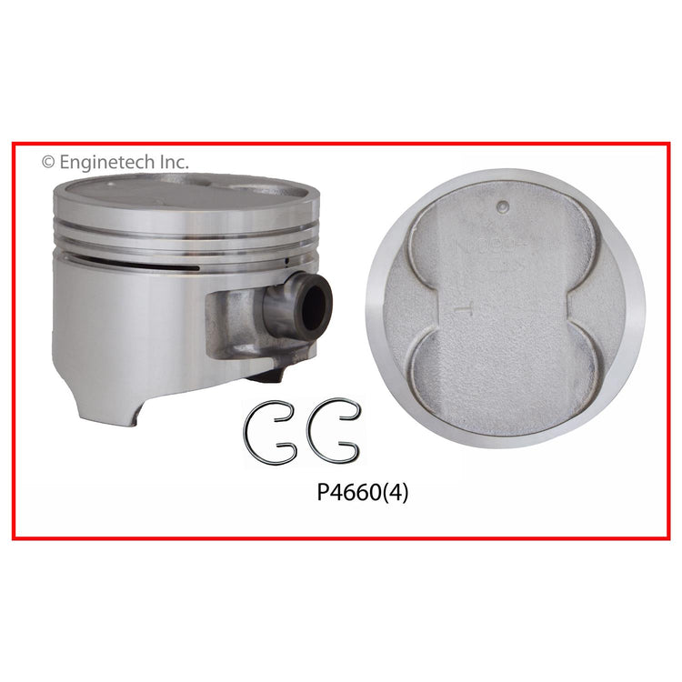 Enginetech Piston Set Without Rings for Toyota and Geo Models