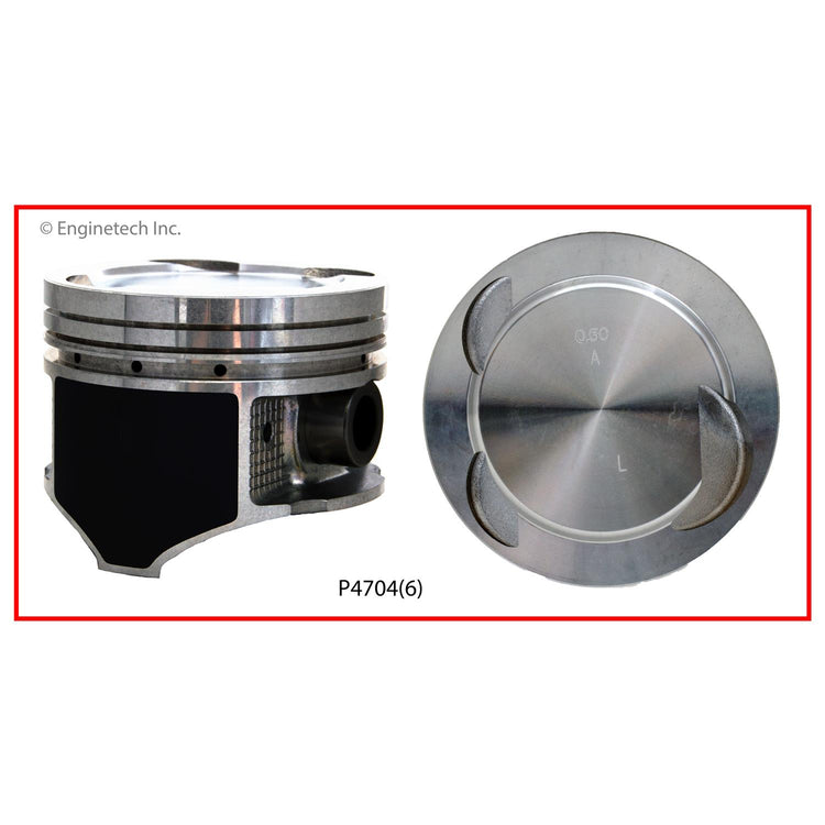 Enginetech P4704(6).50 Engine Piston Set Without Rings for Mazda MPV (1994-1998)