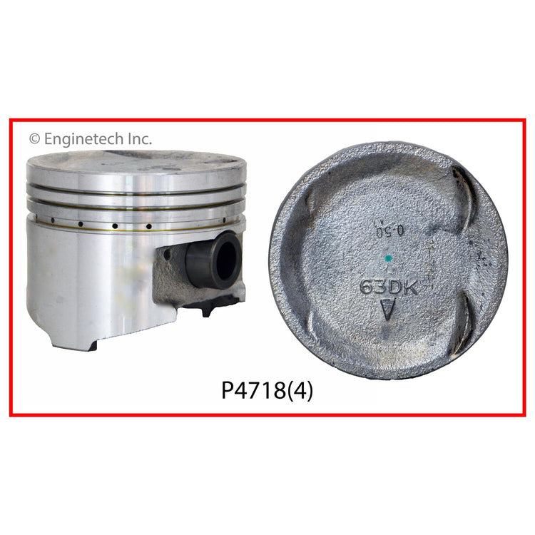 Enginetech P4718(4).50 Engine Piston Set Without Rings for Mitsubishi Eclipse 1993-1994