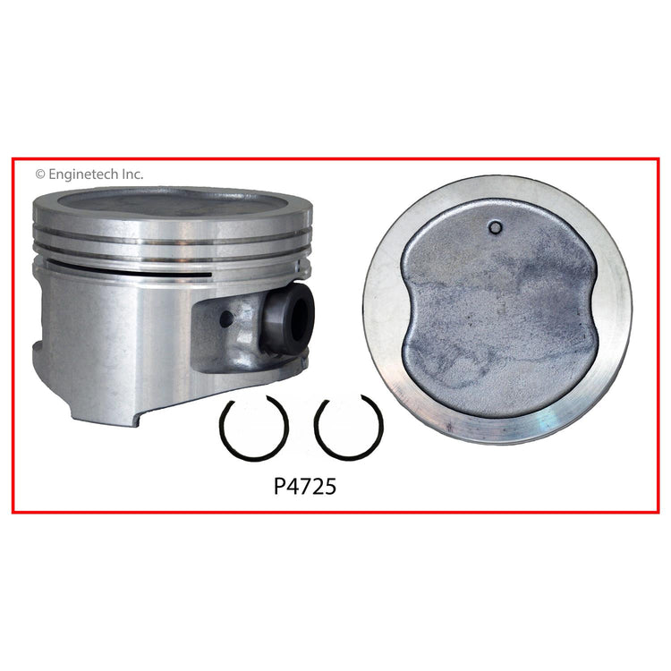 Enginetech P4725(4)STD Engine Piston Set Without Rings for Toyota Previa (1994-1997)