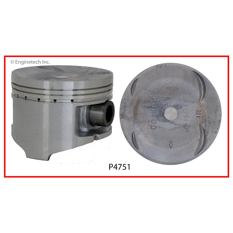 Enginetech P4751(1)STD Single Piston Without Rings for Honda and Isuzu Engines