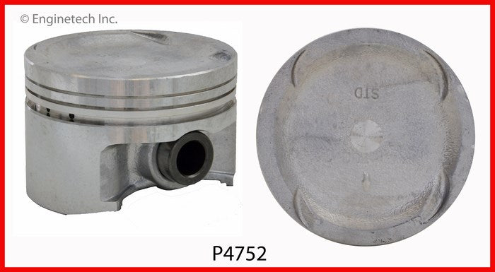 Enginetech P4752(4)STD Engine Piston Set Without Rings for Honda Civic and Civic del Sol