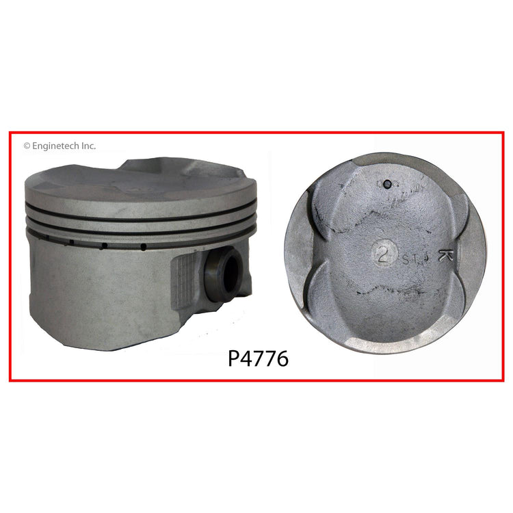 Enginetech P4776(4)STD Engine Piston Set Without Rings for Toyota Yaris and Scion Models
