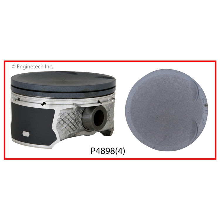 Enginetech P4898(4)STD Engine Piston Set Without Rings for Mazda 3 (2006-2013)