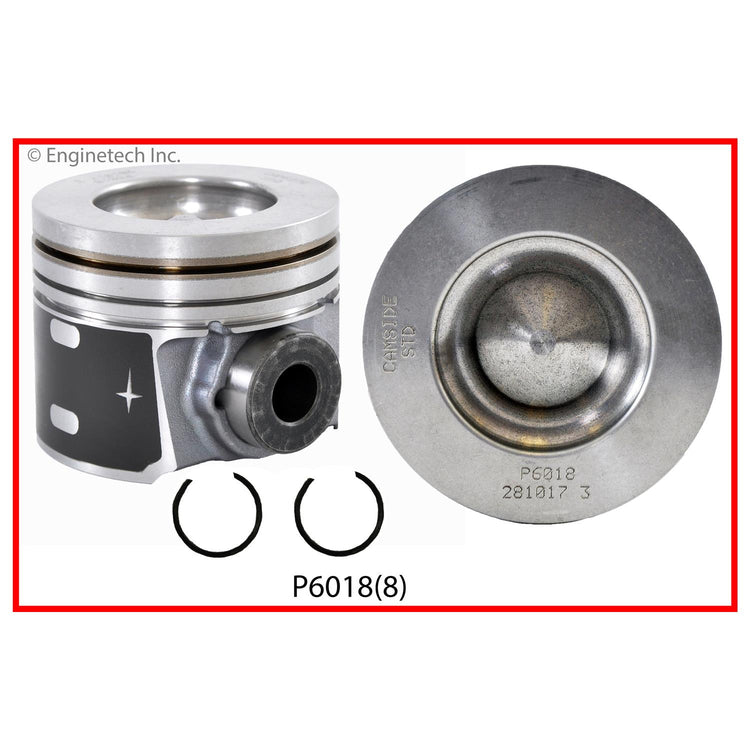 Enginetech P6018(1)STD Engine Single Piston for Ford F-250 and F-350 Super Duty (Without Rings)