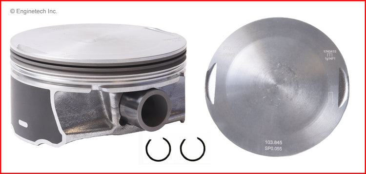Enginetech P6400(8)STD Engine Piston Set Without Rings for 2012-2014 Chrysler, Dodge, Jeep Models
