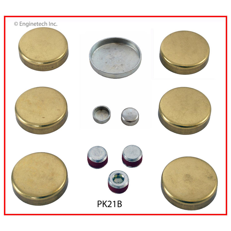 Enginetech PK21B Brass Engine Expansion Plug Kit for Cadillac Chassis and Calais Models