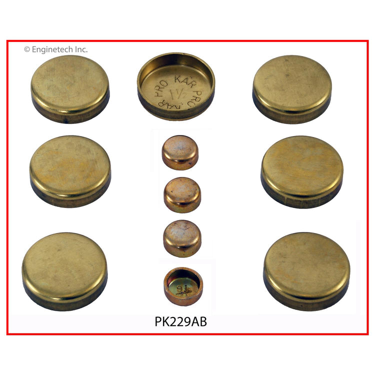 Enginetech PK229AB Brass Engine Expansion Plug Kit for Reliable Sealing
