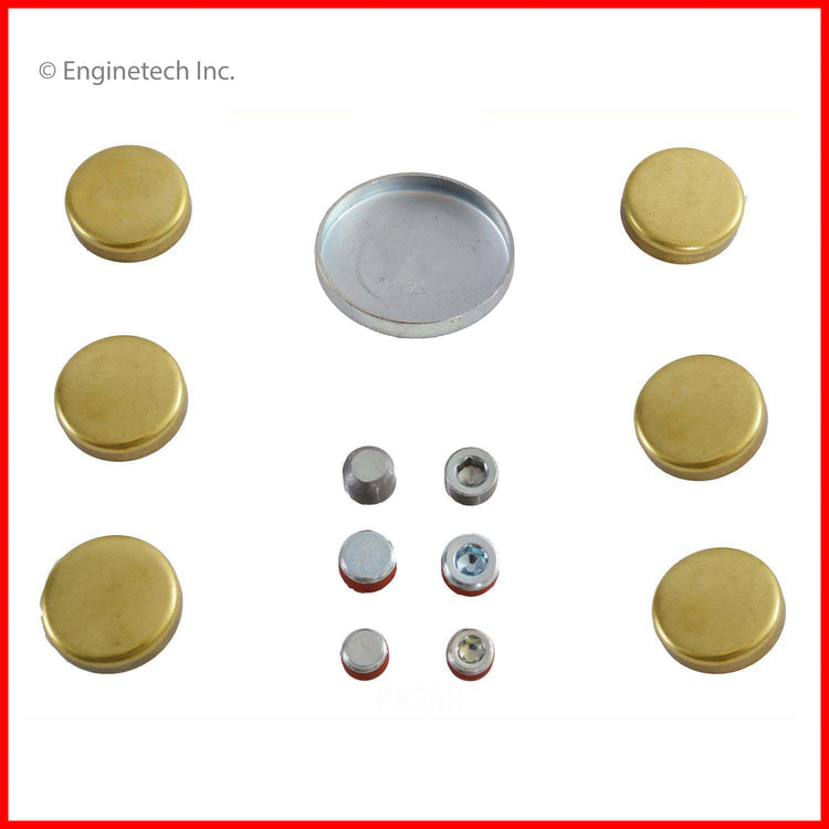 Enginetech PK26B Brass Engine Expansion Plug Kit for Engine Rebuilding