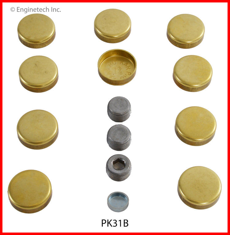 Enginetech PK31B Brass Engine Expansion Plug Kit for Dodge and Ram Vehicles