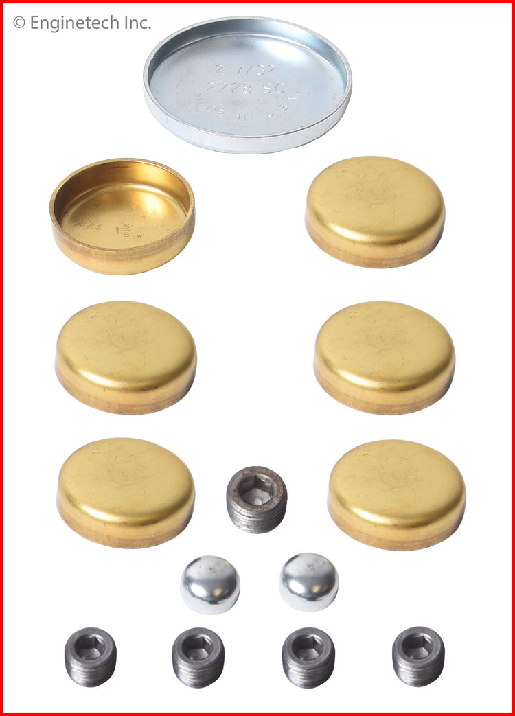 Enginetech PK59B Brass Engine Expansion Plug Kit for Automotive Applications