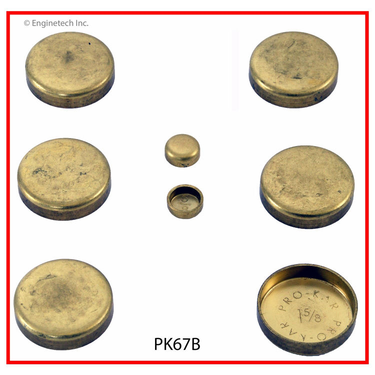 Enginetech Brass Engine Expansion Plug Kit PK67B for Chrysler and Dodge Vehicles