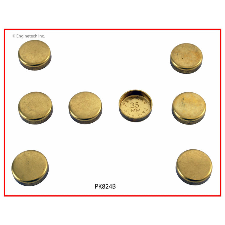 Enginetech Brass Engine Expansion Plug Kit PK824B for Jeep, Ram, Dodge Vehicles