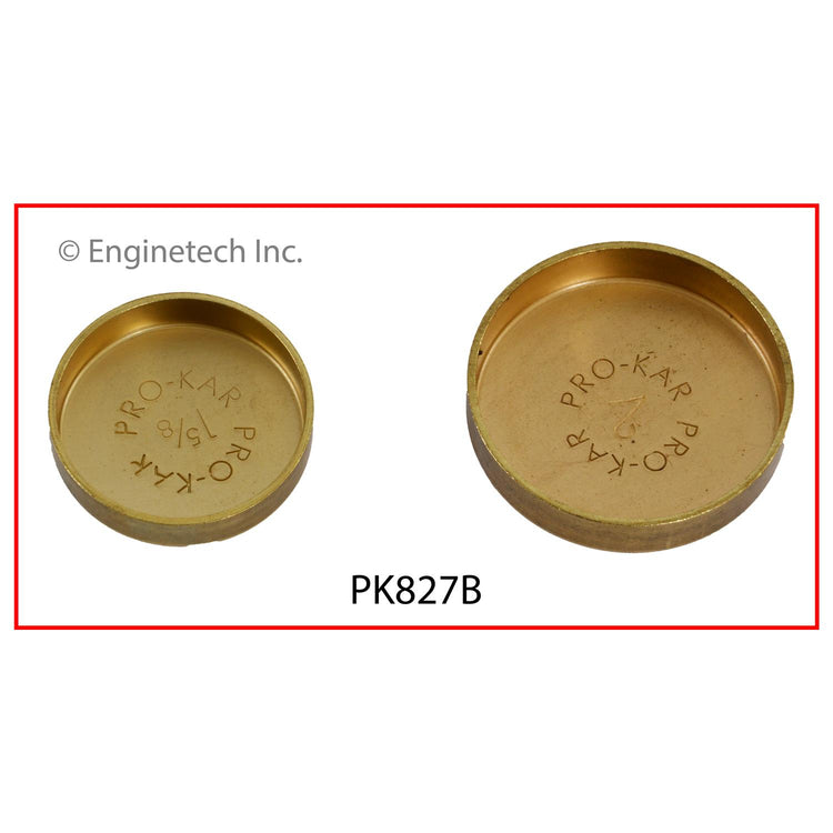 Enginetech Brass Engine Expansion Plug Kit PK827B for Engine Rebuilders