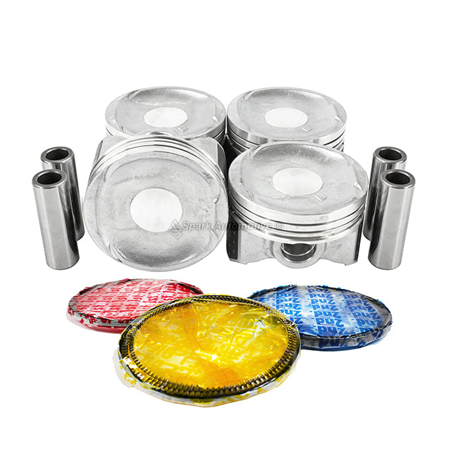 Pistons w/ Rings fit Fits 09-16 Honda CR-Z 1.5 L4 SOHC 16V