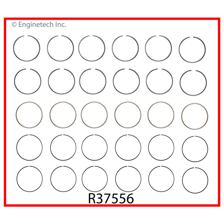 Enginetech R37556-030 Engine Cast Iron Piston Ring Set for Classic American Engines