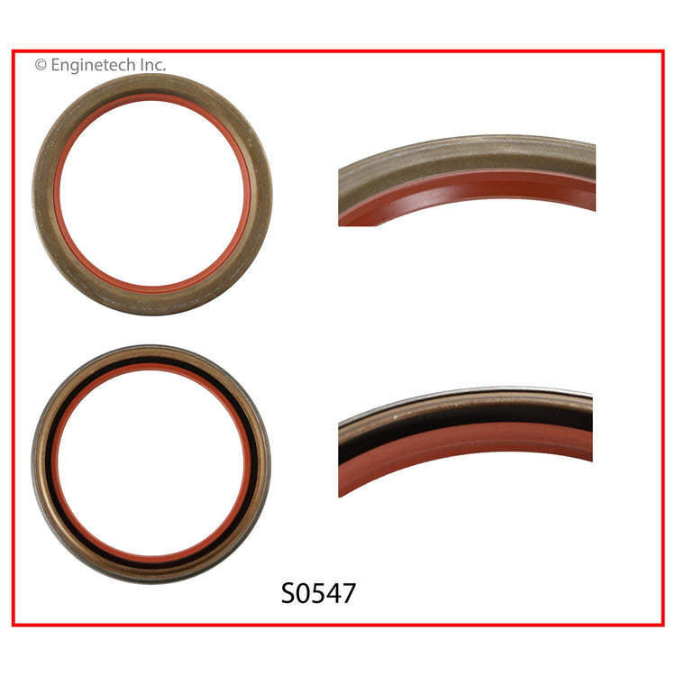 Enginetech S0547 Engine Rear Crankshaft Seal with Viton Material