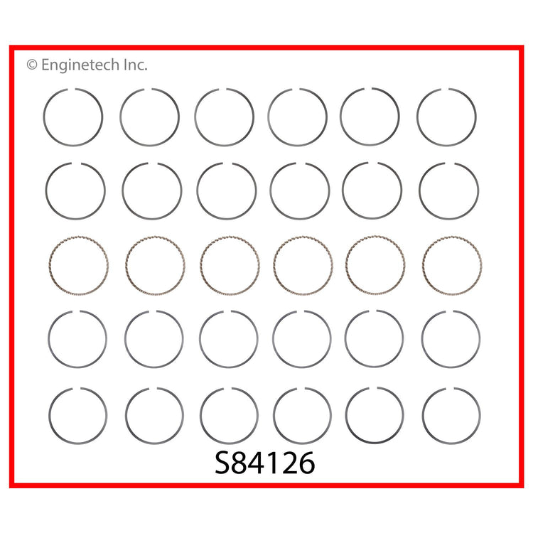 Enginetech S84126-STD Engine Premium Piston Ring Complete Set for Suzuki and Chevrolet Vehicles