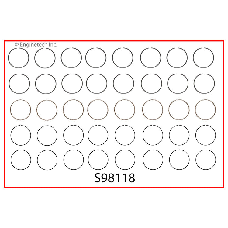 Enginetech S98118-.50 Engine Premium Piston Ring Complete Set for Nissan Vehicles