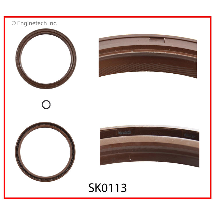 Enginetech Engine Rear Crankshaft Seal with Offset Lip and Viton for Reliable Sealing
