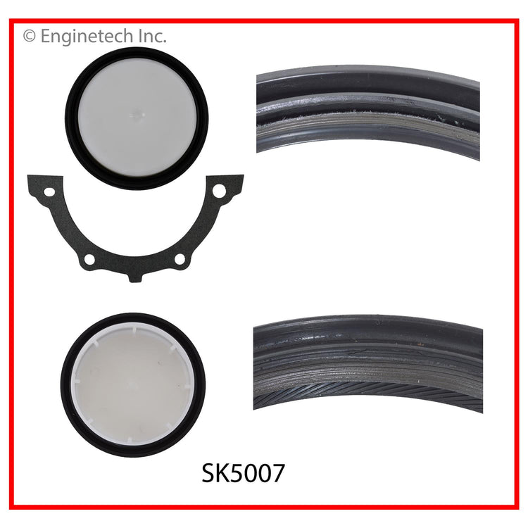 Enginetech SK5007 Rear Crankshaft Seal with Housing Gasket for GMC and Chevrolet Trucks