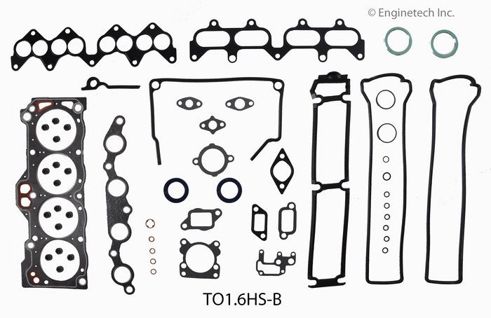 Enginetech Engine Cylinder Head Gasket Set for Toyota Corolla and MR2 - Part Number TO1.6HS-B