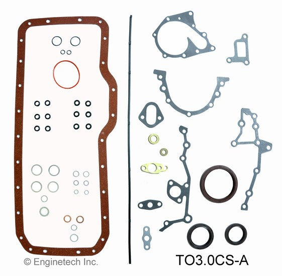 Enginetech TO3.0CS-A Engine Lower End Gasket Set for Toyota Cars and Trucks