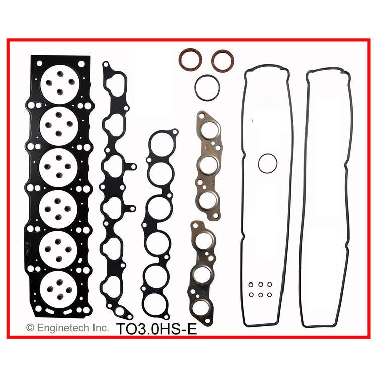 Enginetech Engine Cylinder Head Gasket Set for Toyota Cars and Trucks with Head Bolts (Part Number TO3.0HS-EWB)