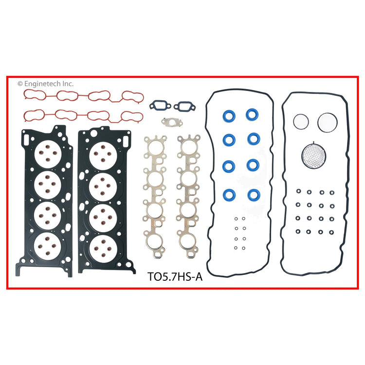 Enginetech TO5.7HS-A Engine Cylinder Head Gasket Set for Toyota and Lexus Vehicles