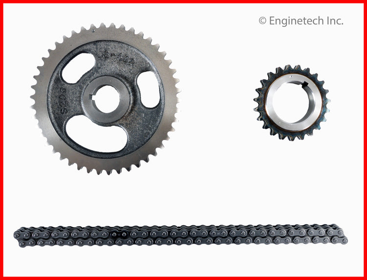 Enginetech TS160 Engine Timing Set with Double Roller Chain and High Alloy Steel Sprockets