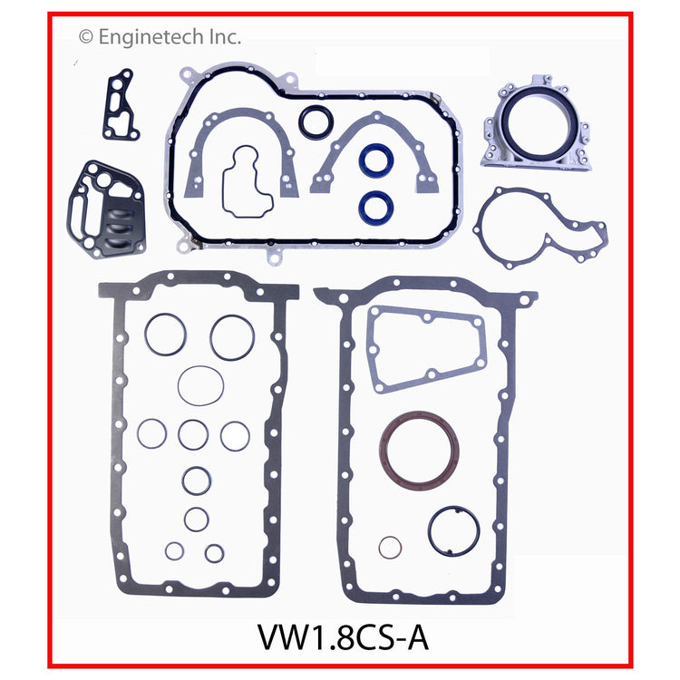Enginetech VW1.8CS-A Engine Lower End Gasket Set for Volkswagen and Audi Vehicles