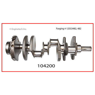 Enginetech Remanufactured Engine Crankshaft Kit with Main and Rod Bearings for 2004-2005 Chevy and GMC Vehicles