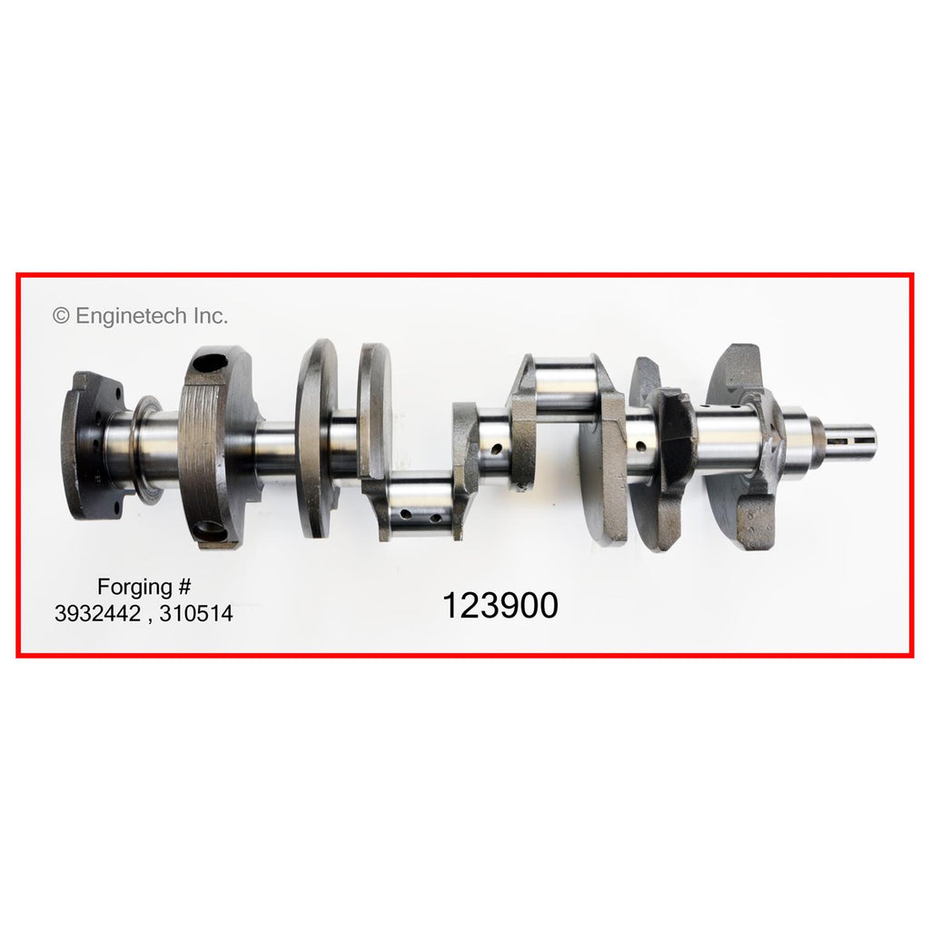 Enginetech Remanufactured Engine Crankshaft Kit with Main and Rod Bear ...