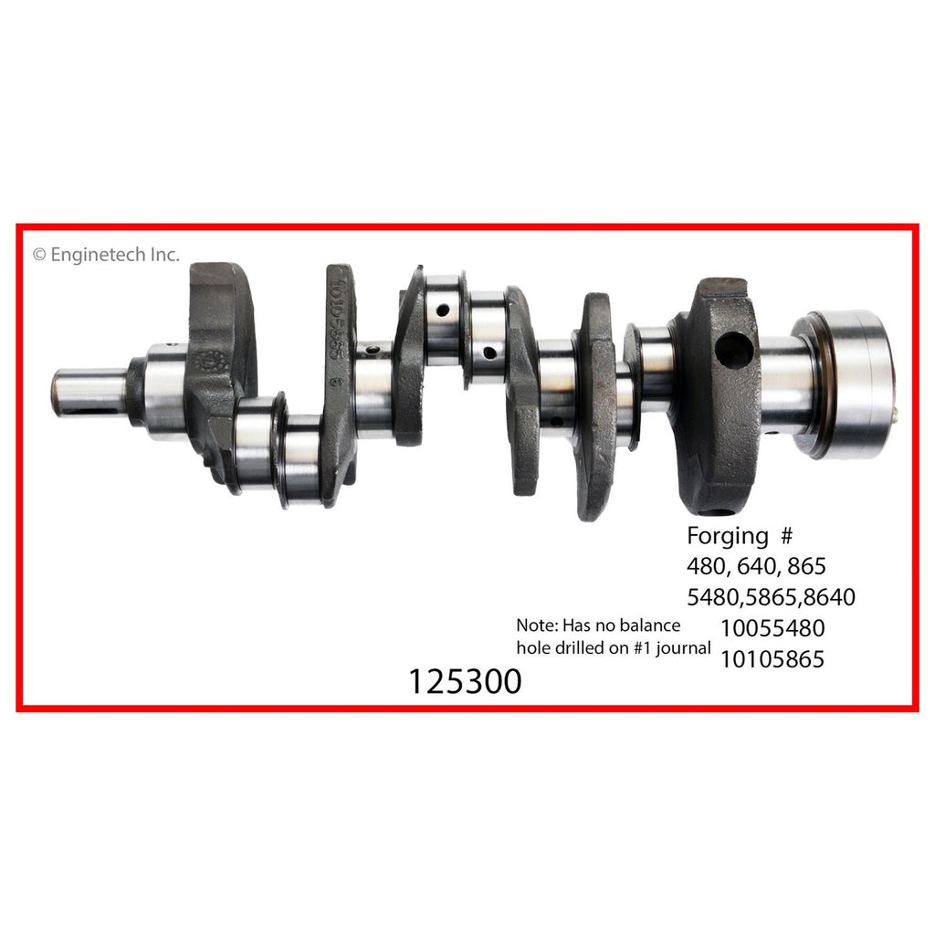 Enginetech Remanufactured Engine Crankshaft Kit with Main and Rod Bear ...