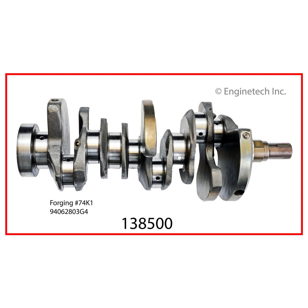 Enginetech Remanufactured Engine Crankshaft Kit with Main and Rod Bearings for Mitsubishi Vehicles