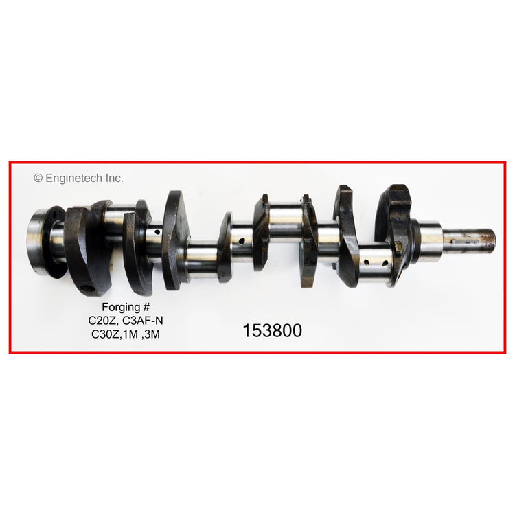 Enginetech Part Number 153800 Remanufactured Engine Crankshaft Kit with Main and Rod Bearings for Ford Vehicles