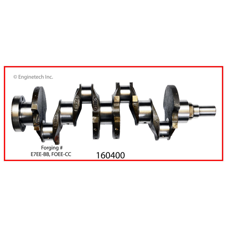 Enginetech Remanufactured Engine Crankshaft Kit with Main and Rod Bearings for Ford Escort and EXP