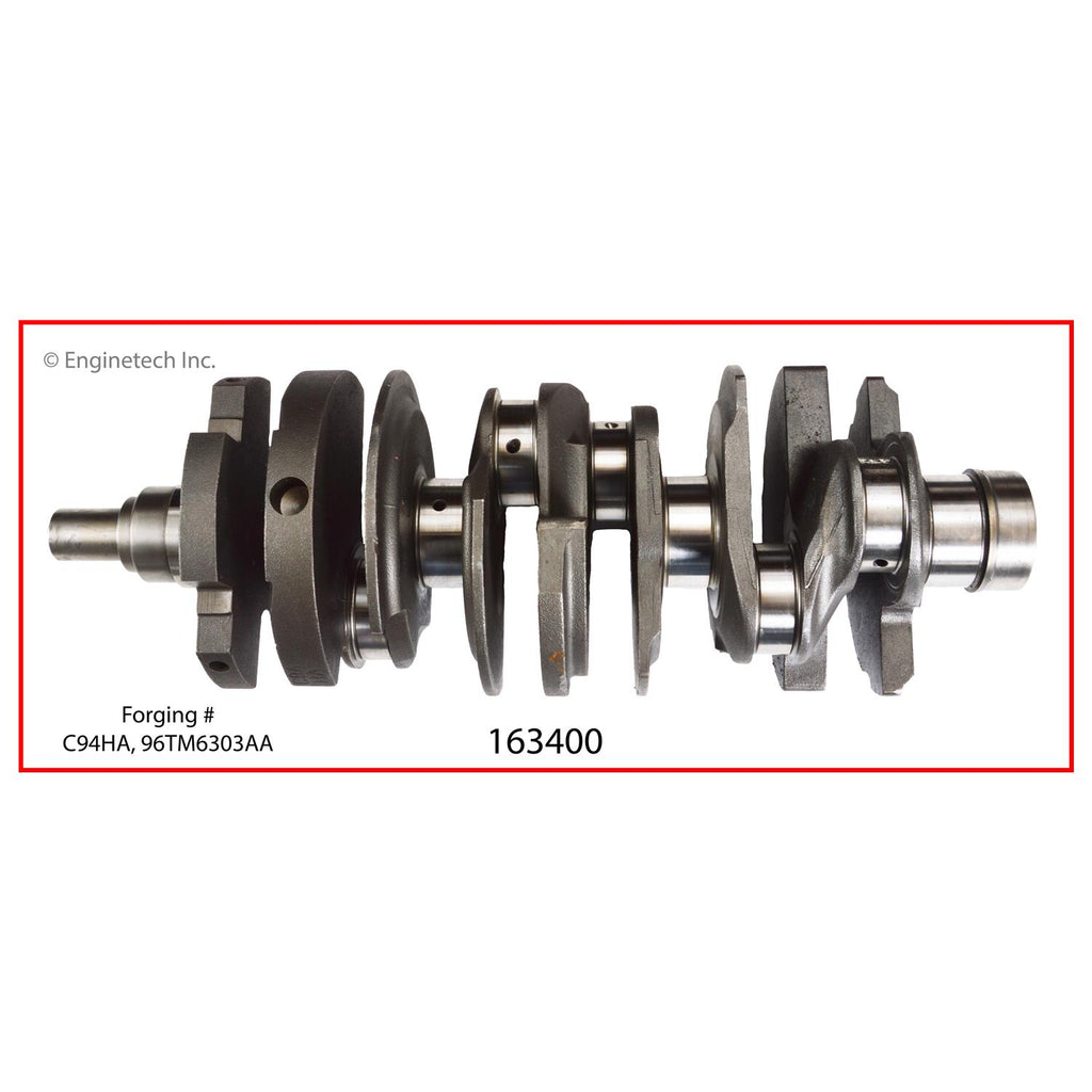 Enginetech Remanufactured Engine Crankshaft Kit with Main and Rod Bearings for Ford Vehicles