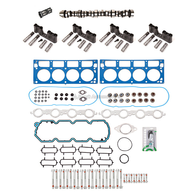 Head Gasket Set Bolts AFM Lifters Camshaft Fits 06-09 Chevy GM 5.3L