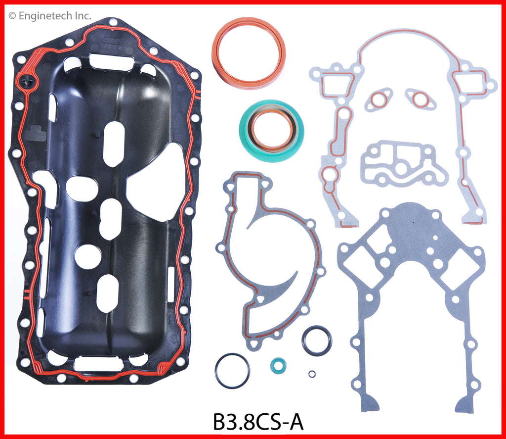 Enginetech B3.8CS-A Engine Lower End Gasket Set for Buick and Chevrolet Vehicles