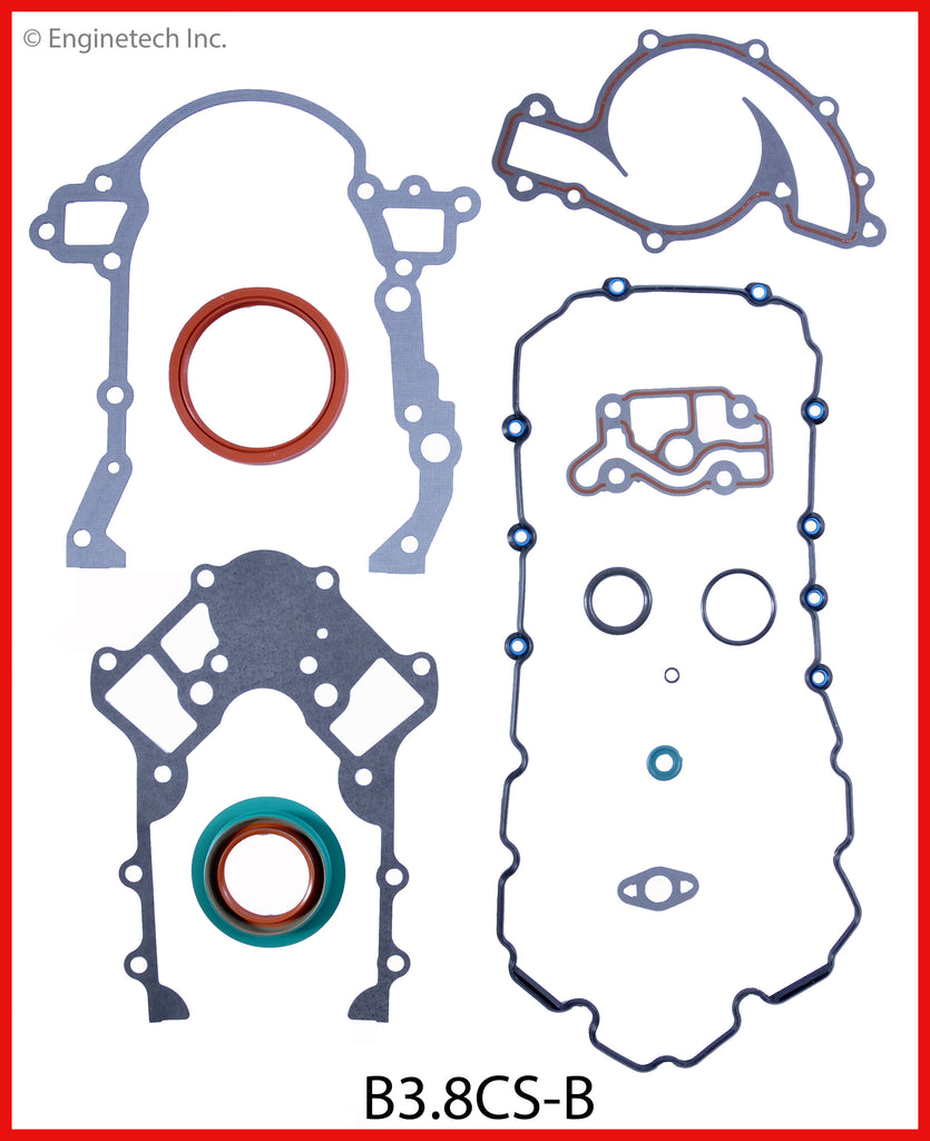 Enginetech B3.8CS-B Engine Lower End Gasket Set for Buick and Chevrolet Vehicles