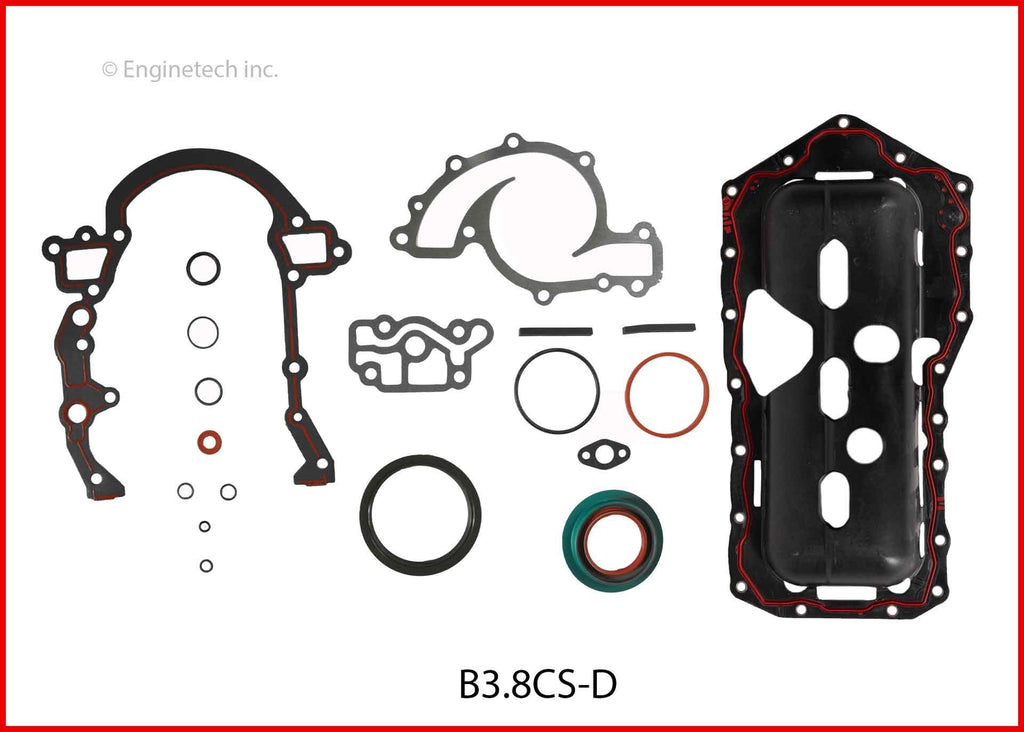 Enginetech B3.8CS-D Engine Lower End Gasket Set for Buick and Oldsmobile Vehicles