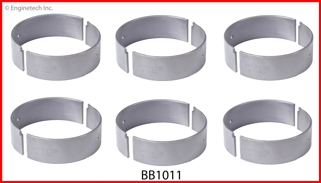 Enginetech BB1011STD Engine Full Connecting Rod Bearing Set for Nissan Vehicles