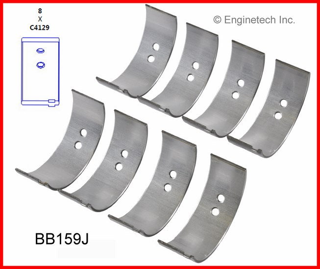 Enginetech BB159JSTD Engine Connecting Rod Bearing Set for Toyota 4Runner