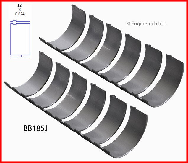 Enginetech BB185J010 Engine Full Connecting Rod Bearing Set for Improved Engine Performance
