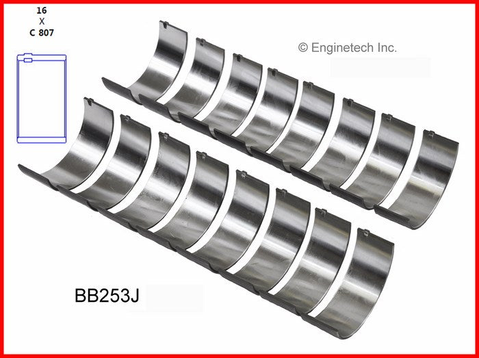 Enginetech BB253JSTD Engine Full Connecting Rod Bearing Set for Improved Performance