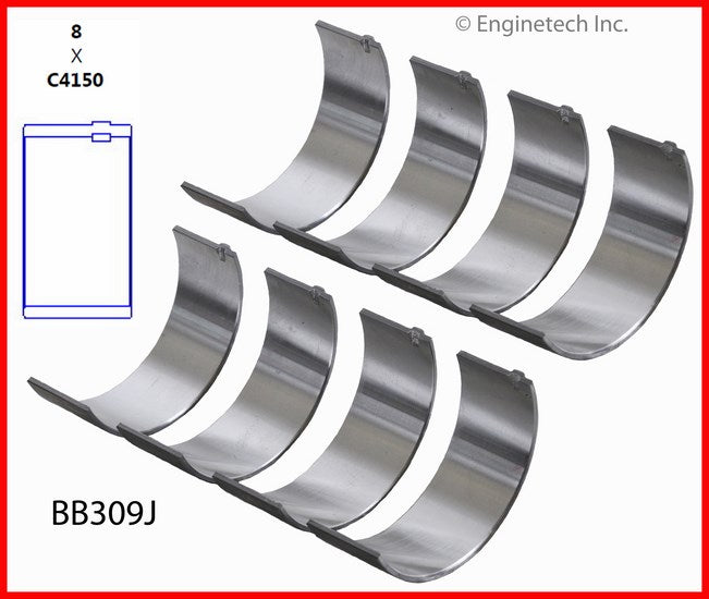 Enginetech BB309JSTD Engine Full Connecting Rod Bearing Set for Ford and Mazda Vehicles