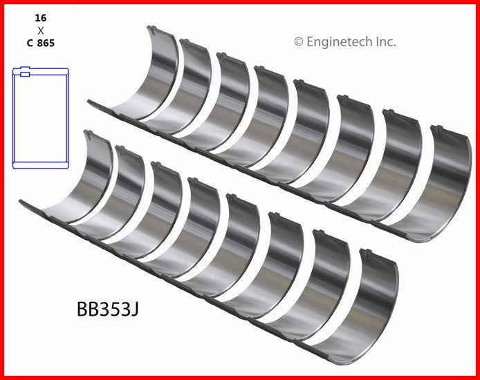 Enginetech BB353J030 Engine Full Connecting Rod Bearing Set for Improved Engine Performance