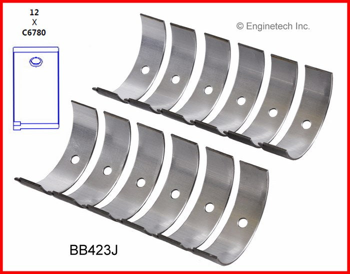 Enginetech BB423JSTD Full Connecting Rod Bearing Set for Chrysler Vehicles